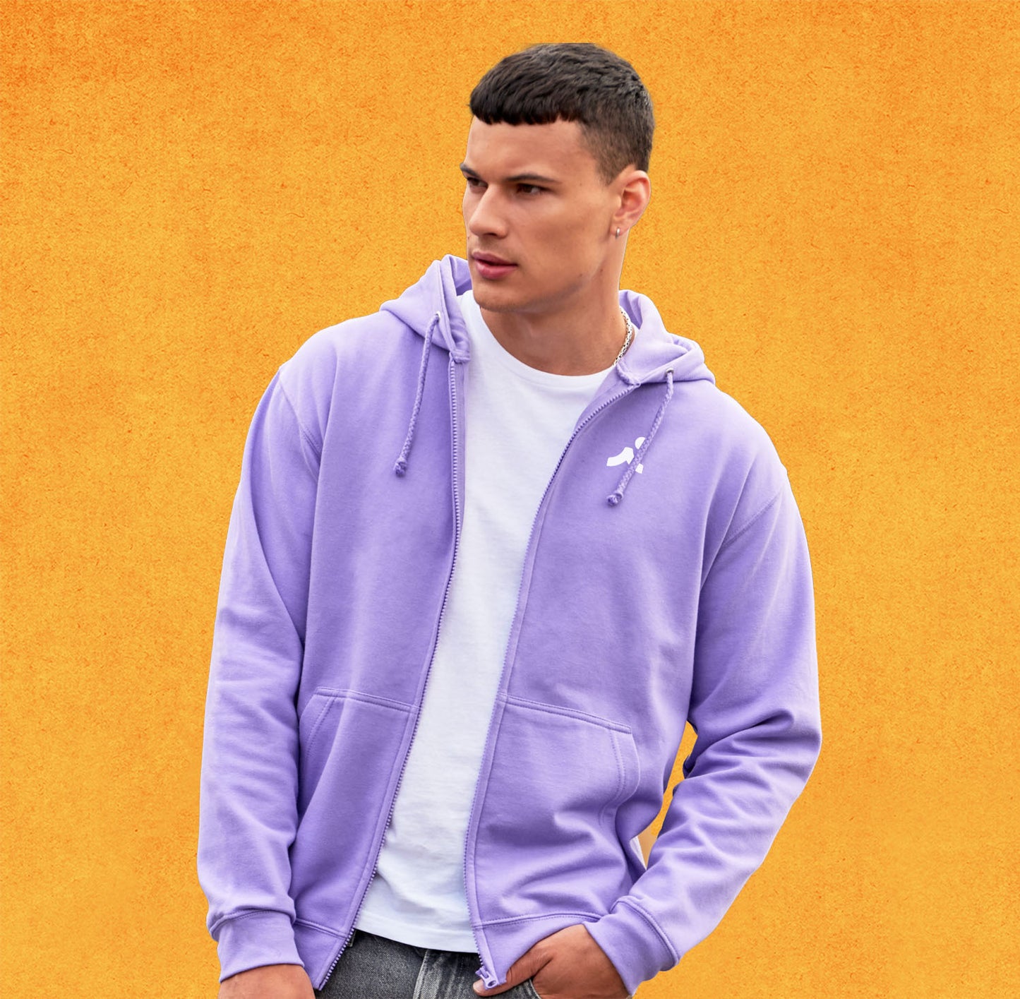 Pull zippé coton avec capuche JH050